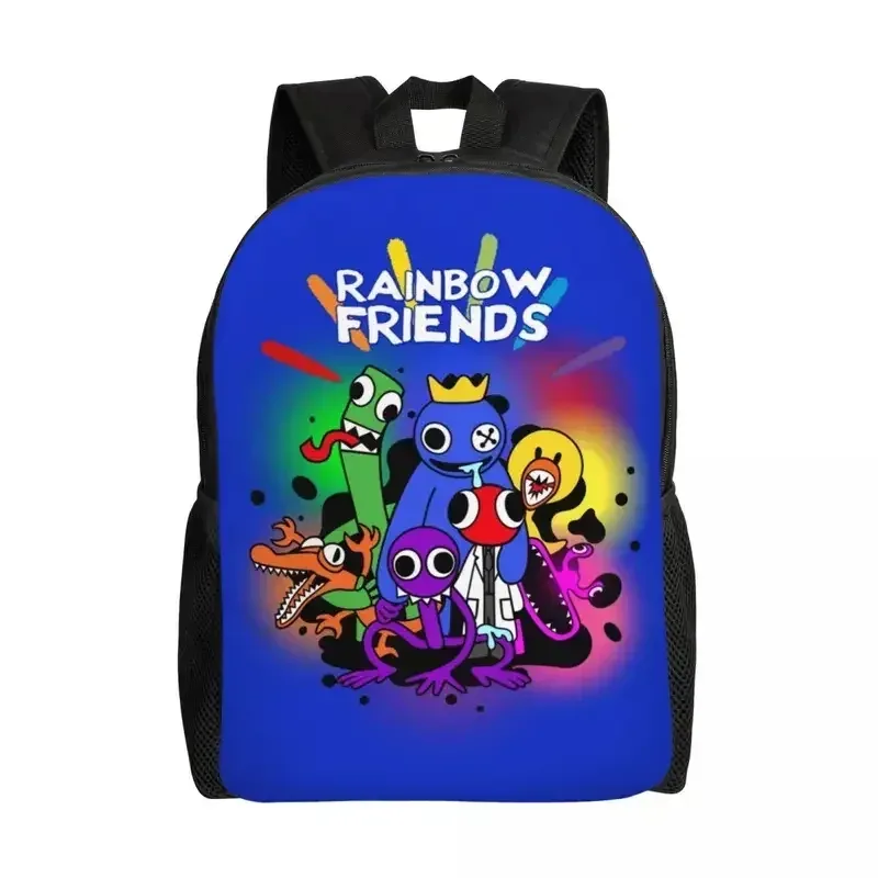 sac à dos de voyage personnalisé arc-en-ciel friends hug it out pour hommes et femmes, sac à livres pour ordinateur d'école, jeu vidéo, sacs de jour pour étudiants