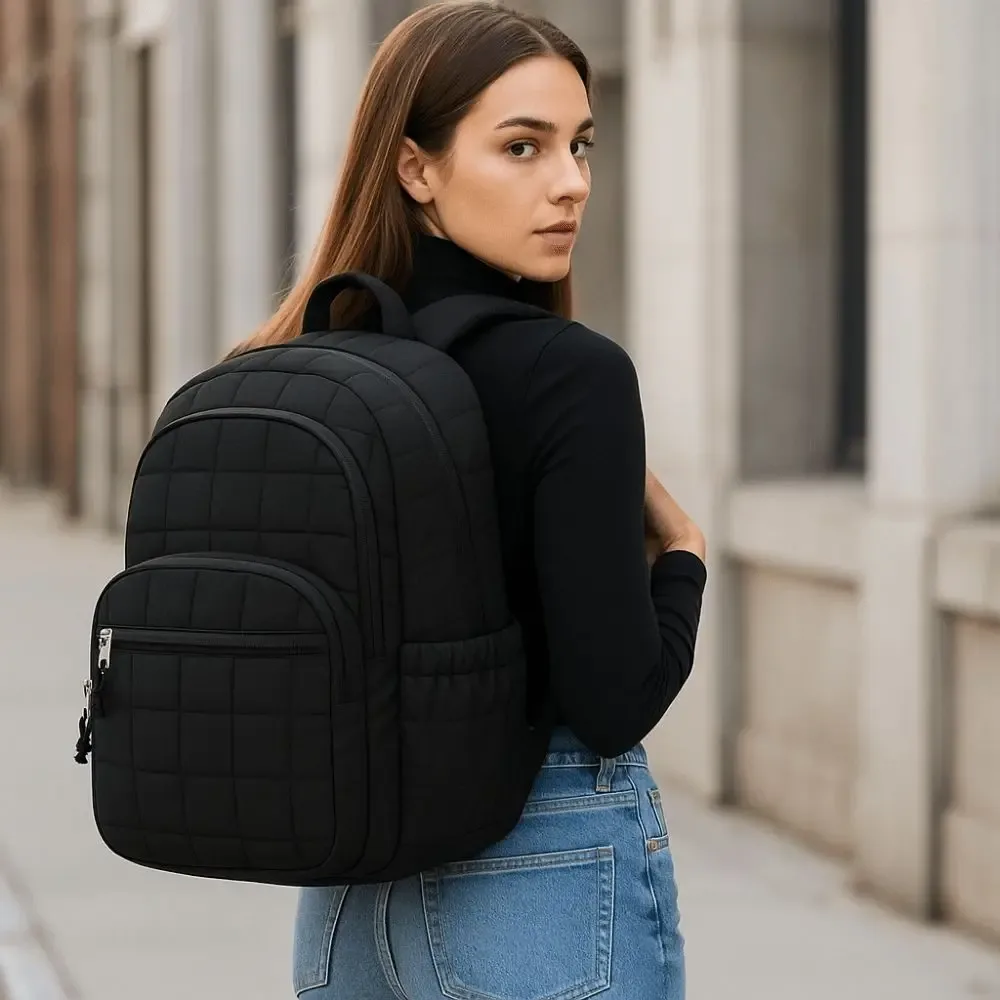 sac à dos de voyage décontracté et créatif, matelassé à carreaux, tendance, pour étudiants, sacs d'école, imperméable, durable, sac à bandoulière à motif de dessin animé, pour l'extérieur