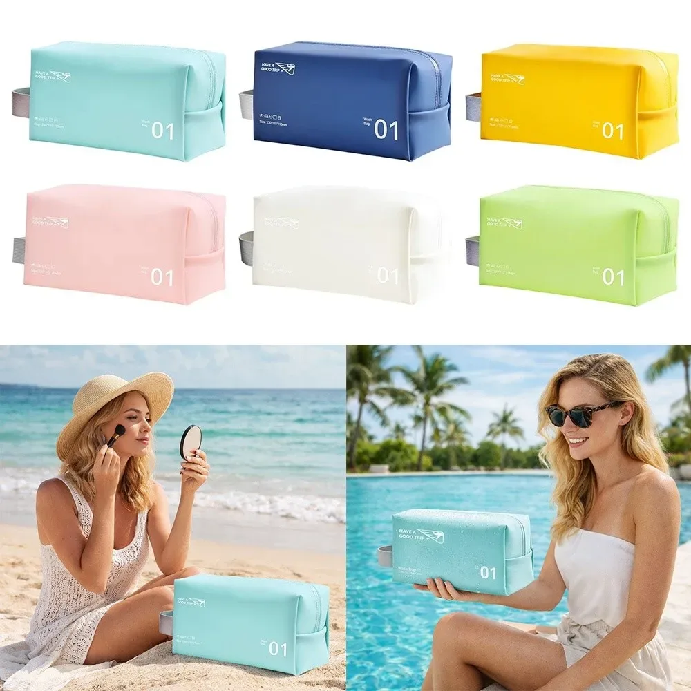 Sac de toilette de voyage multifonctionnel en PVC, fermeture éclair étanche, sac à cosmétiques, sac de rangement de grande capacité pour femmes et hommes