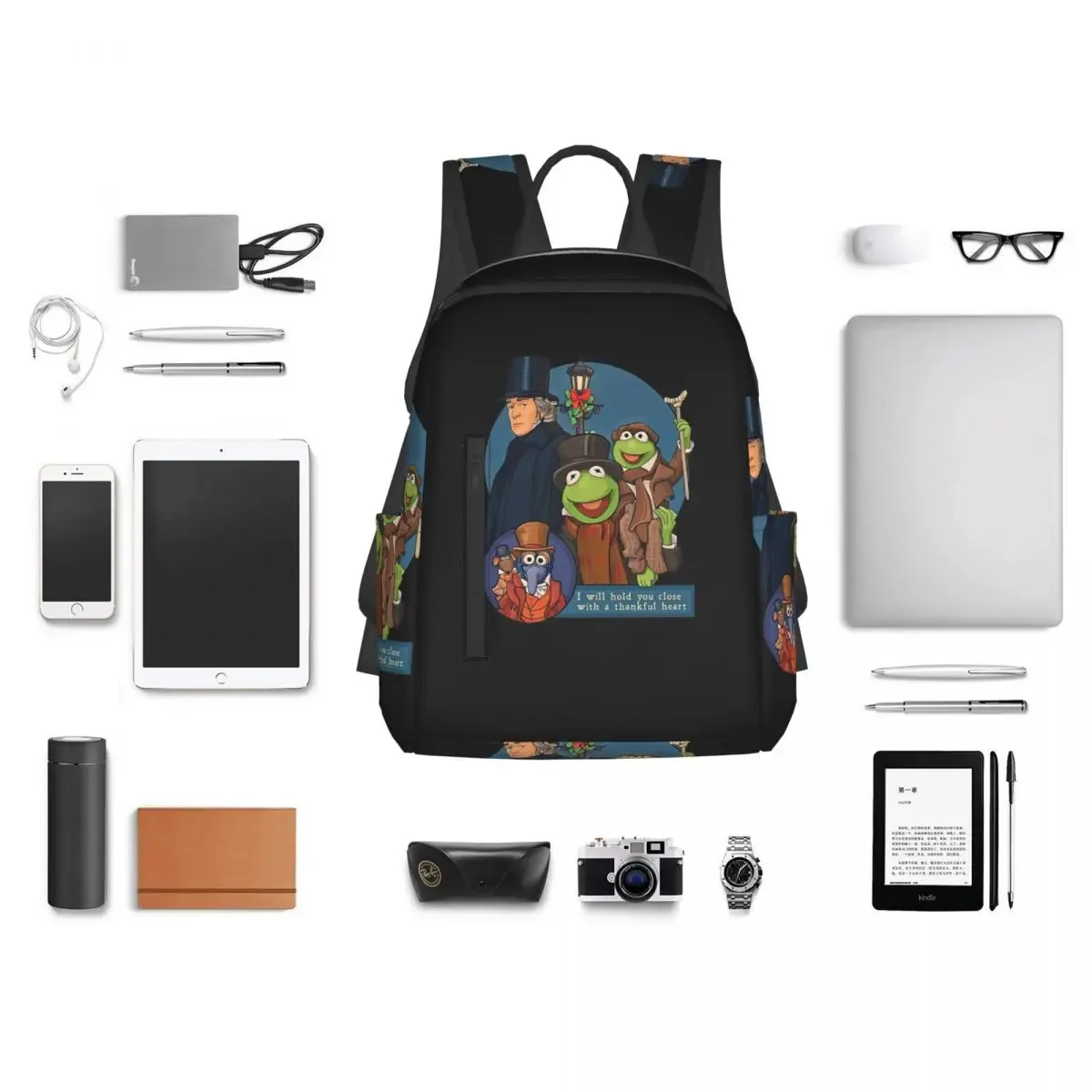 sac à dos i will hold you close with a thankful heart muppet christmas carol, sac à livres pour étudiants, sac d'école, sacs à bandoulière pour ordinateur