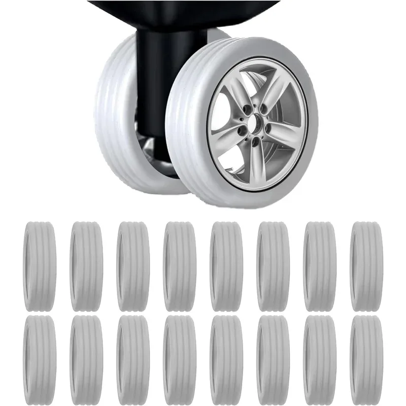 4-32 pièces housses de roues de valise en silicone, protecteurs de roues résistants à l'usure, manchons silencieux pour roulettes de trolley, accessoires de valise