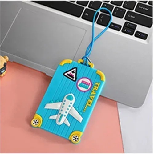 nouvelles étiquettes de bagages en pvc accessoires de voyage étiquettes de valise en silicone style de mode étiquette de voyage portable en silicone porte-adresse d'identification
