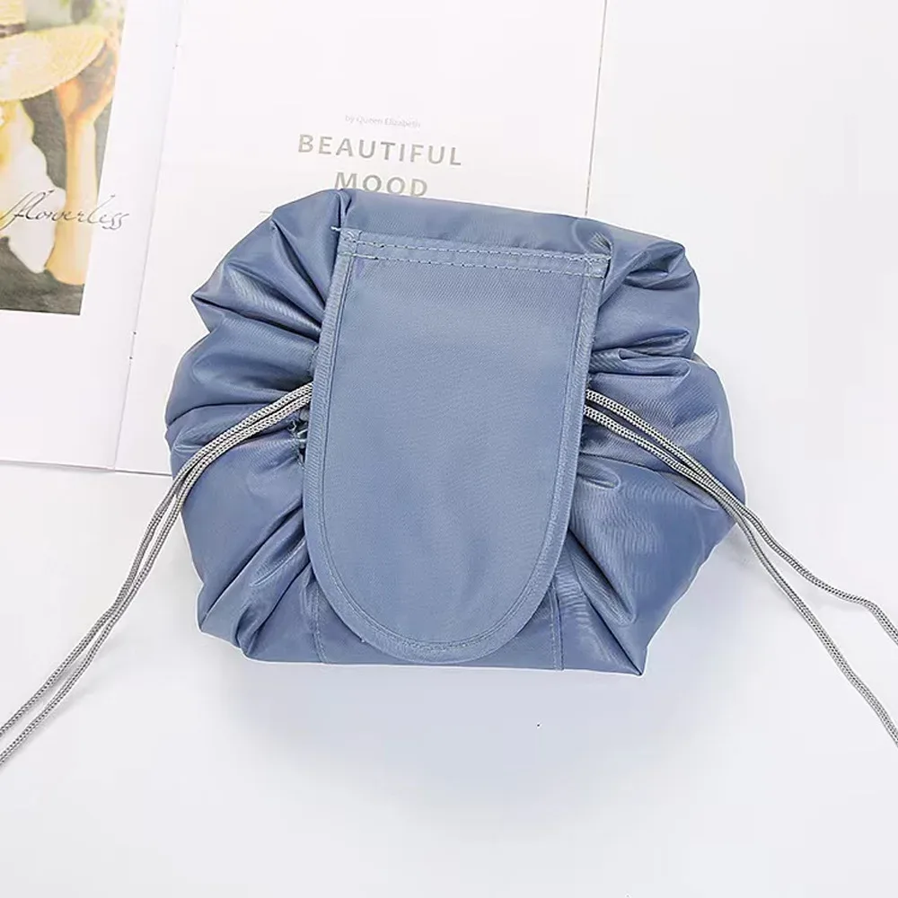 1pc sac cosmétique à cordon pour femmes, sac de rangement de voyage, sac de maquillage portable, étui de toilette imperméable, sac de lavage, pochette de maquillage.
