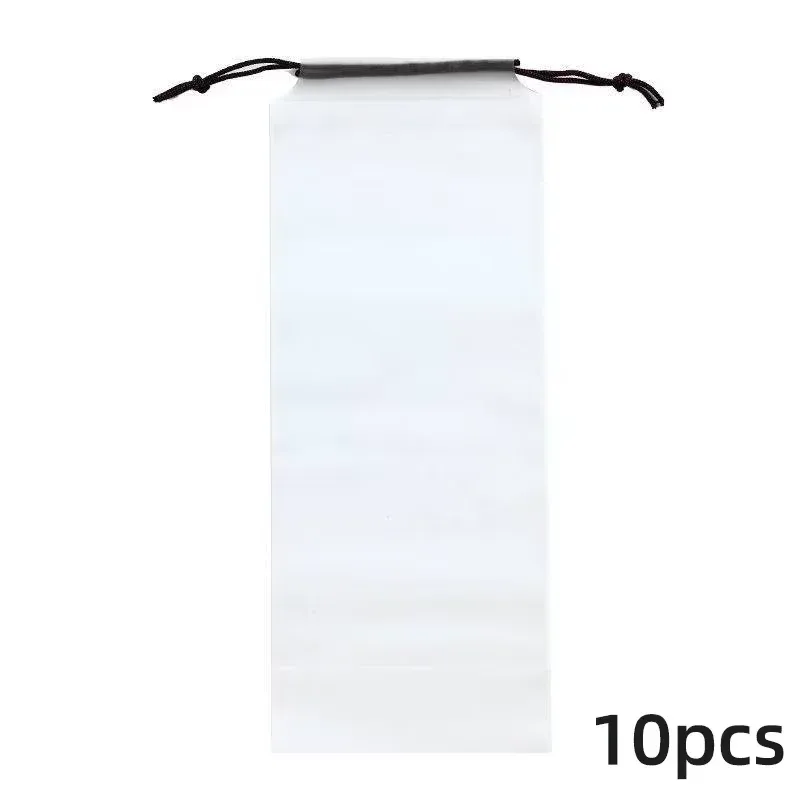 lot de 10 sacs de rangement étanches pour parapluies, sacs en plastique translucides à cordon, sacs de rangement extérieurs, sacs humides pour véhicule