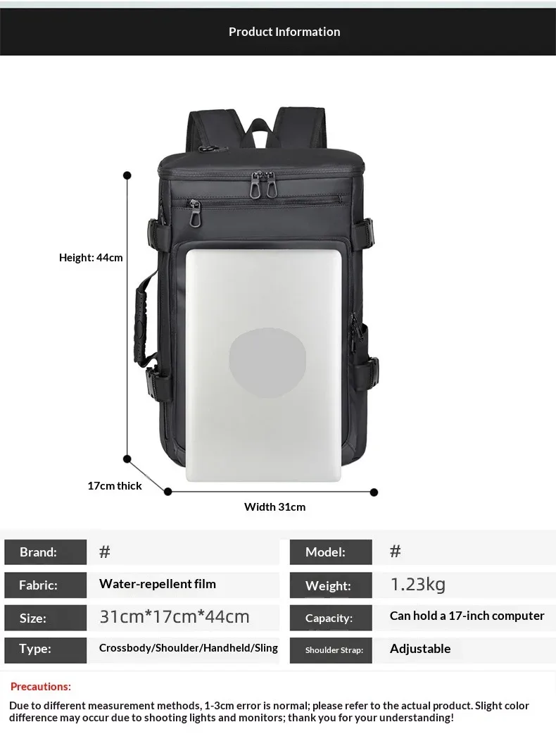 sac à dos de voyage carry on pour hommes et femmes, sac de sport convertible durable adapté aux ordinateurs portables de 16 pouces pour le fitness et les voyages