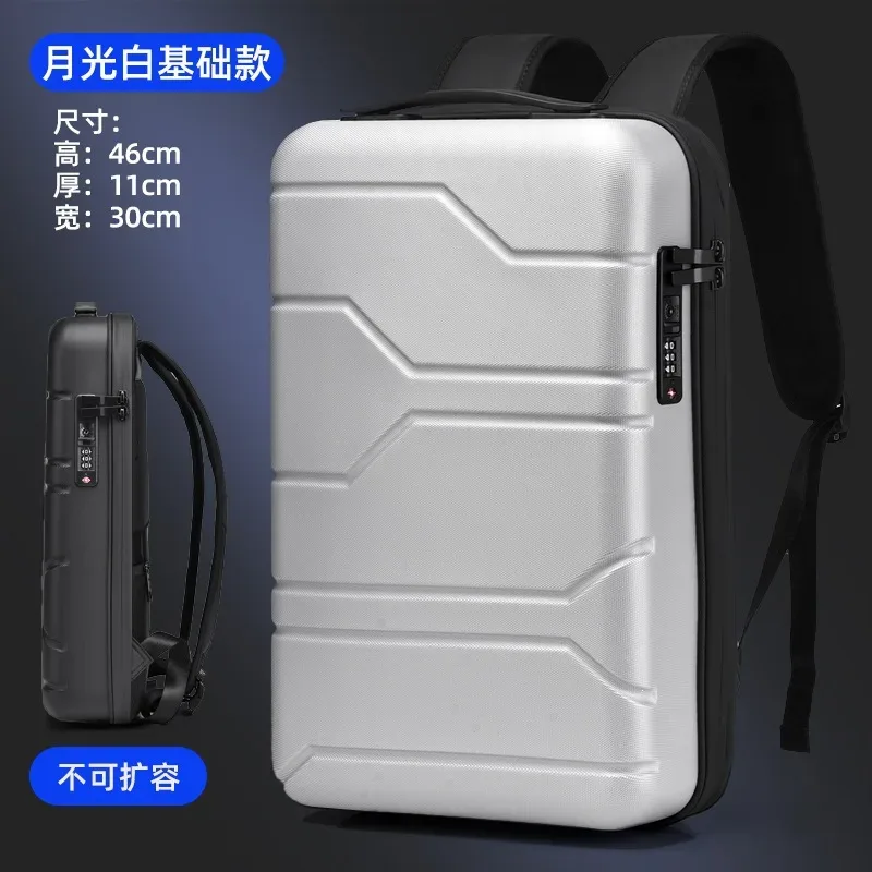 sac à dos de gaming unisexe grande capacité, sac à double épaule, coque rigide extensible, matériau pc, style professionnel élégant