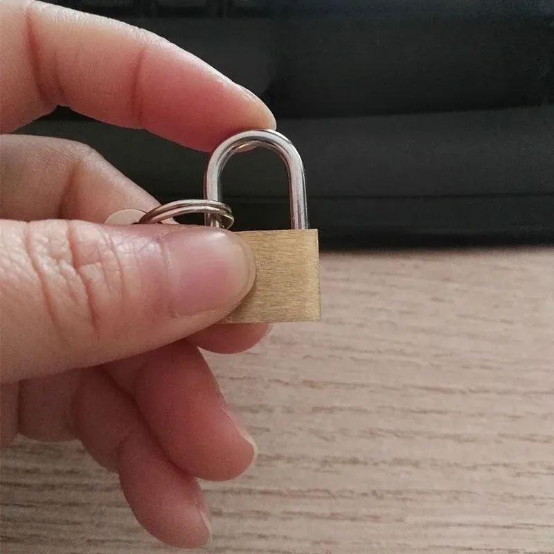 mini cadenas en cuivre - sécurité à clé pour bagages, sacs à dos et casiers - serrures de voyage durables