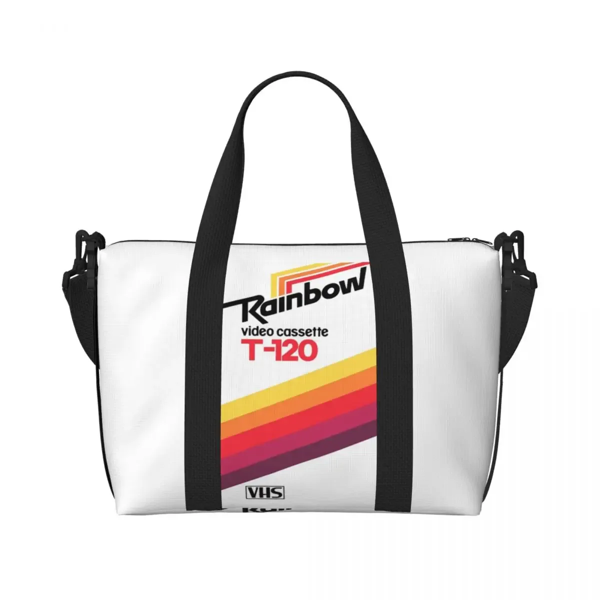 vhs le futur est ici 1976 sac de voyage de plage lts usé sacs fourre-tout de grande capacité pour le sport femmes shopping sac à bandoulière