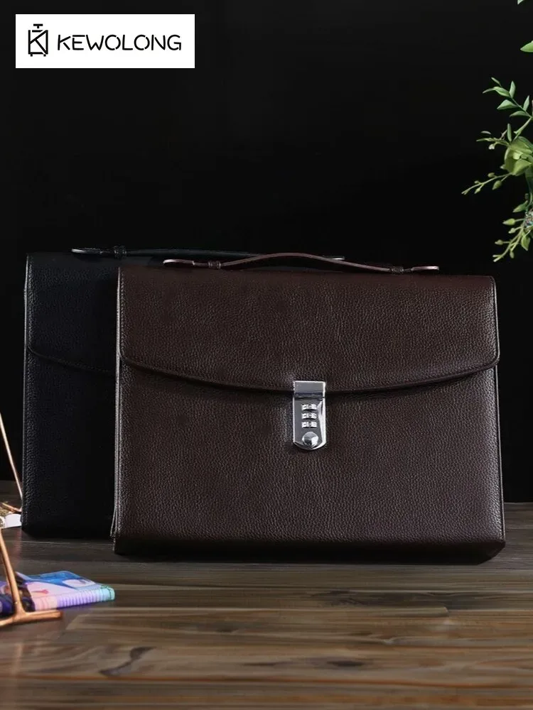 mallette professionnelle antivol verrouillable, sac à documents à serrure à combinaison de grande capacité pour hommes, étui d'attache pour avocat