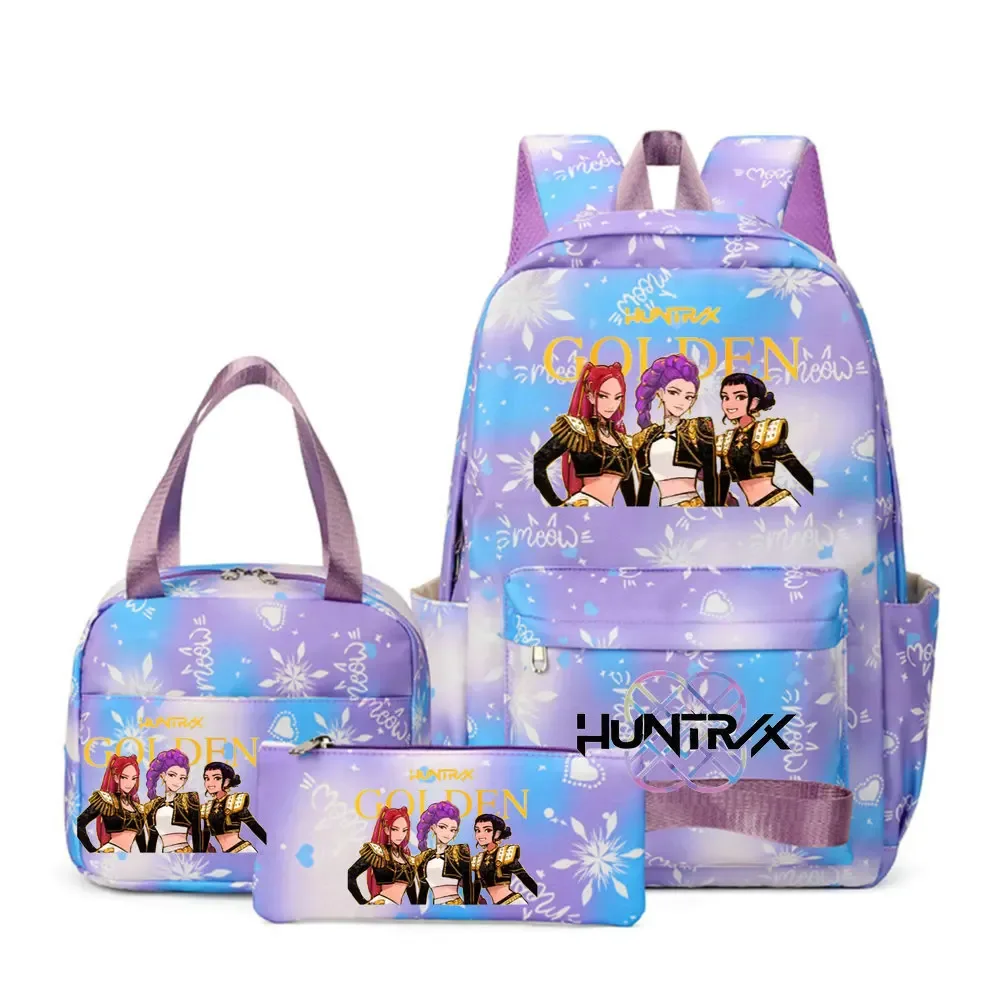 sacs d'école imprimés kpop demon hunters pour enfants, sacs à dos pour ordinateur portable pour adolescentes et garçons, sacs de voyage pour femmes
