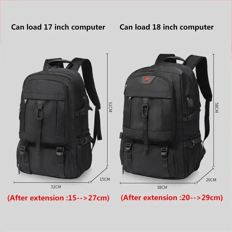 grand sac à dos de voyage étanche pour homme, compartiment à chaussures séparé, sac à dos d'affaires, sports de plein air, sacs à dos de rangement pour homme, 50l, 80l