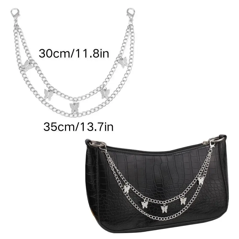 y2k – sangle en chaîne de perles en métal pour sacs, chaîne de sac multicouche pour sac à main, poignées de bricolage, pendentif étoile, sac à bandoulière, accessoires de chaîne