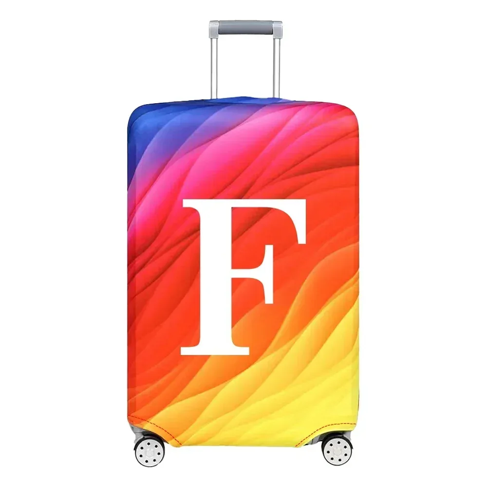 housse de protection pour compartiment à bagages, série de lettres blanches, tissu résistant, housse anti-poussière pour valises de voyage de 18 à 32 pouces