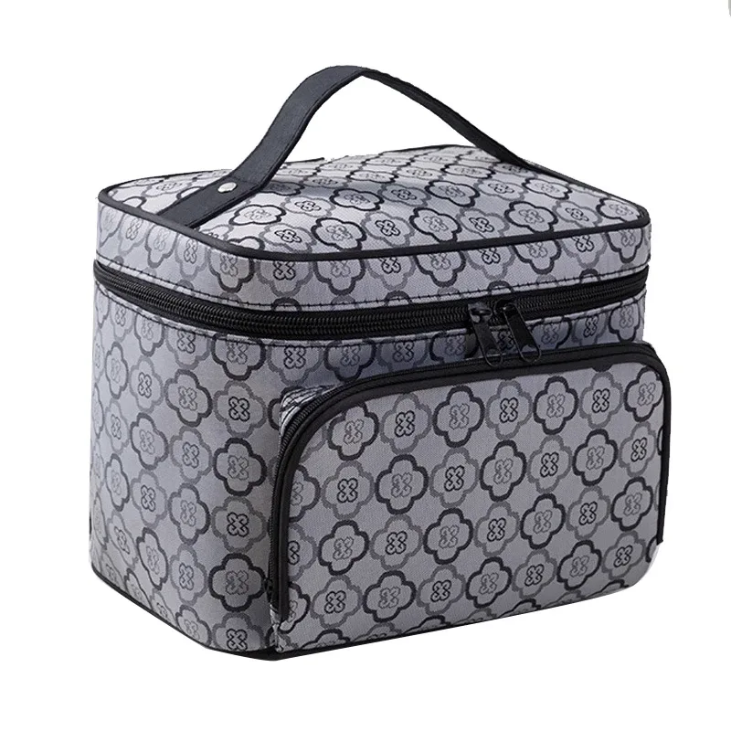 nouveau sac à cosmétiques à fleurs de grande capacité, boîte à cosmétiques à fermeture éclair, organisateurs de rangement, trousse de maquillage de toilette de voyage szl8061