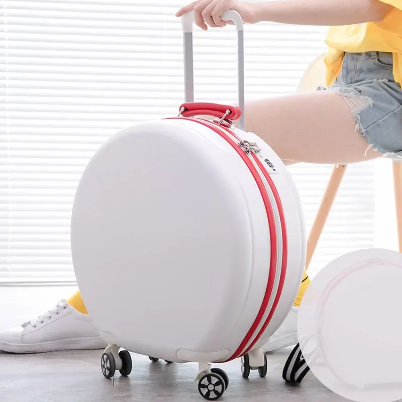 2025 nouvelle valise femme 18 pouces étui de maquillage à main bagage rond roue universelle valise ensemble petit sac de voyage 18 pouces