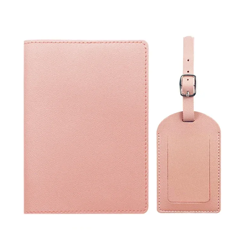 couverture de passeport personnalisée gratuite, ensemble d'étiquette de bagage, porte-billet en cuir pu soomth, ensemble d'accessoires de voyage personnalisés, mode