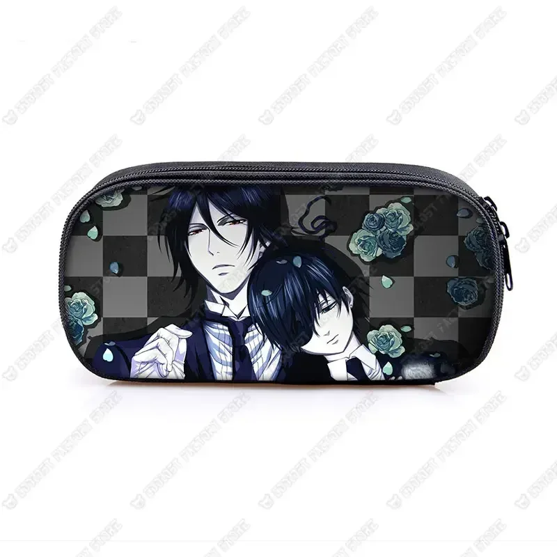 trousse à cosmétiques anime black butler, sac à crayons, sacs de papeterie pour garçons et filles, porte-crayons pour enfants, fournitures scolaires