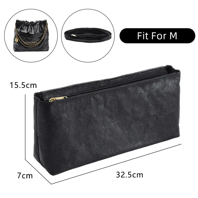 crazysmith dupont sac intérieur en papier pour chanel 22 sac à main organisateur insérer sac de rangement doublure sac support shaper sac accessoires