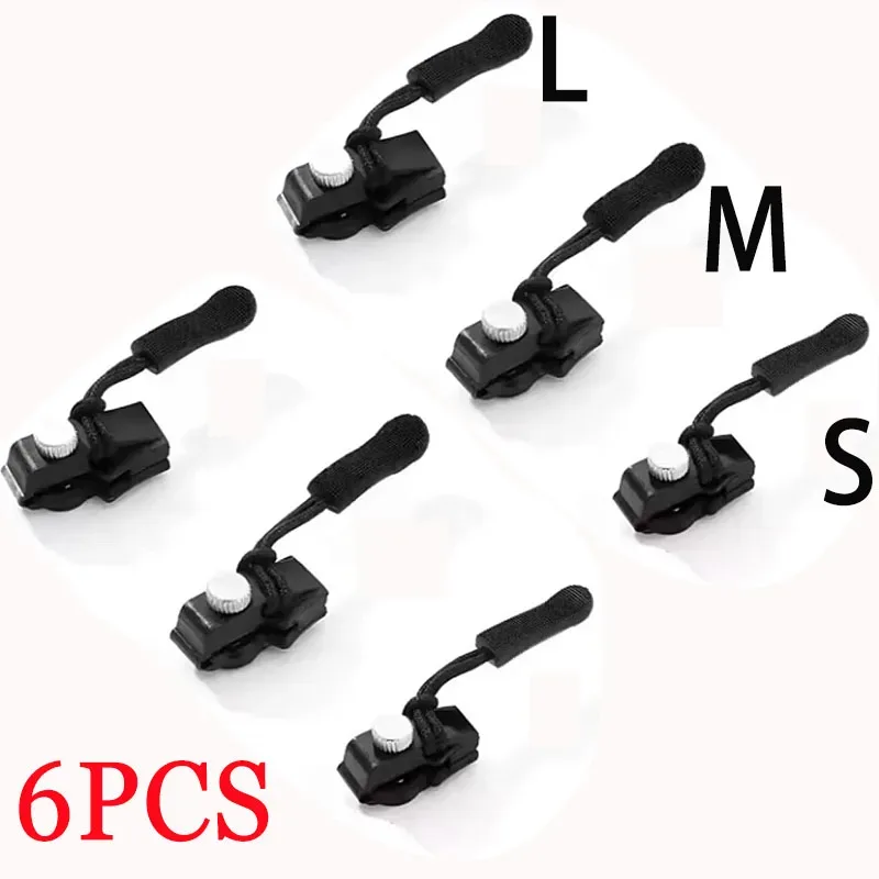 têtes de fermeture éclair universelles 3/6/9 pièces, installation rapide, têtes de fermeture éclair détachables pour vestes, sacs à bagages, remplacement du curseur de fermeture