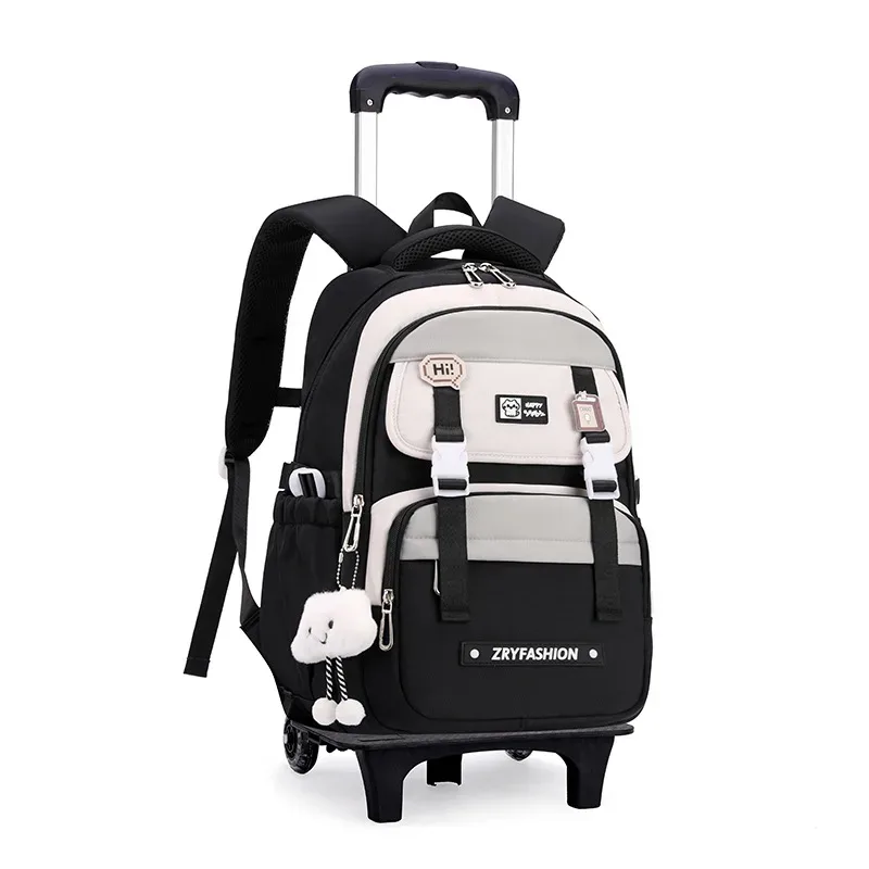 nouveau sac à dos scolaire 2025 avec roulettes, sacs à dos à roulettes pour adolescentes, sac à dos roulant pour étudiants, sacs de voyage