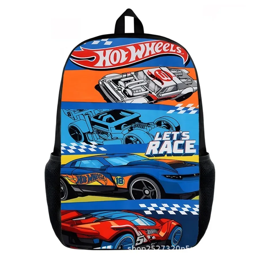 nouveauté : sac à dos pour enfants hot wheels unleashed design battle, imprimé voiture de course, léger, pour garçons