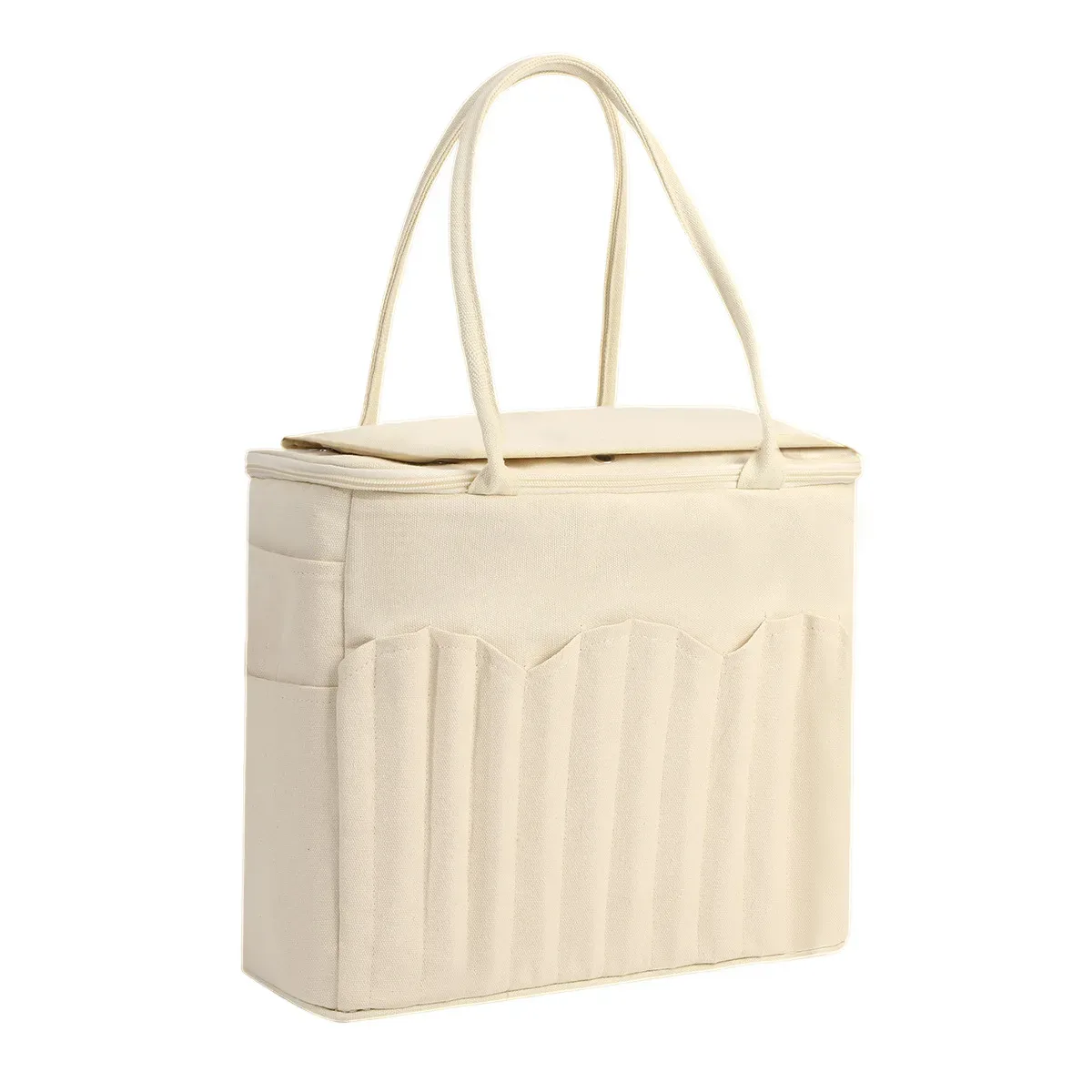 sac de rangement portable en toile pour outils de crochet, grande capacité, pour accessoires de crochet, organisateur moderne et polyvalent, indispensable pour les voyages