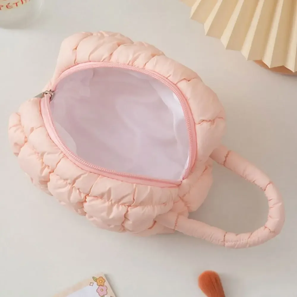 sac de maquillage portable au toucher doux, grande capacité, couleur unie, sac cosmétique multifonctionnel, trousse de toilette pour la maison et les voyages