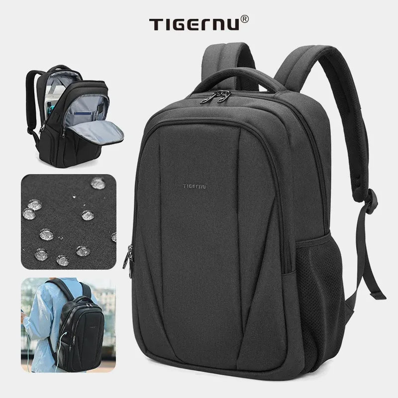 tigernu sacs de dégagement hommes sac à dos antivol usb charge 15.6 pochette d'ordinateur mochilas féminin mâle sac à dos cahier cartable