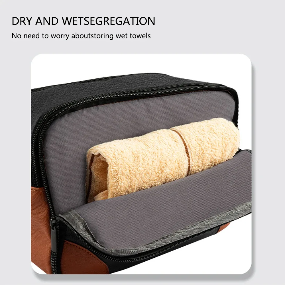 trousse de toilette de voyage pour hommes et femmes, trousse de maquillage étanche pour dames, pochette de lavage de beauté, sac à main, sac de rangement de câbles