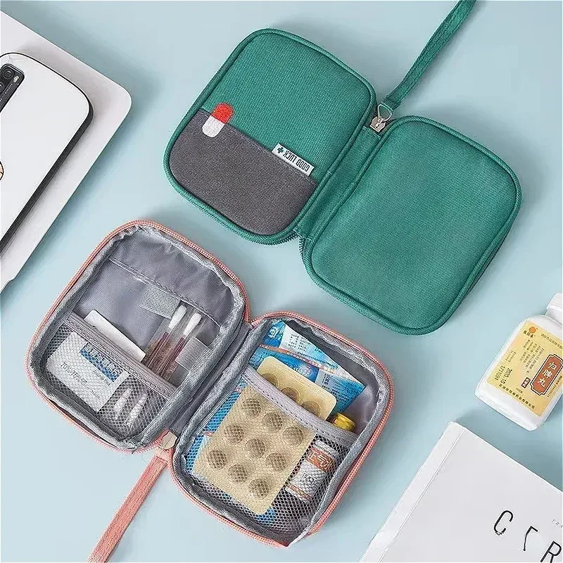 sac de rangement portable, sac de médicaments d'urgence de premiers secours, organisateur de survie de pilules en plein air, kits d'urgence, paquet d'accessoires de voyage