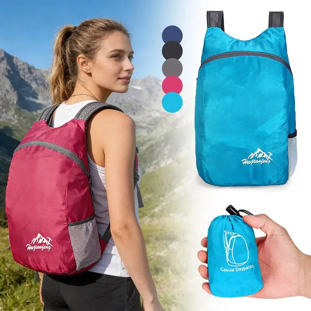 sac pliable ultraléger pour hommes et femmes, sac à dos étanche de grande capacité, sacs de voyage portables légers, sac à dos de sport de plein air
