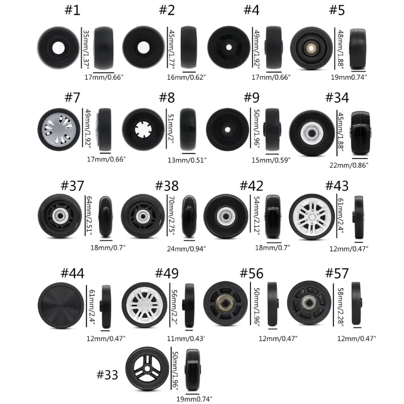 Accessoires réparation roues valise roue silencieuse, pièces