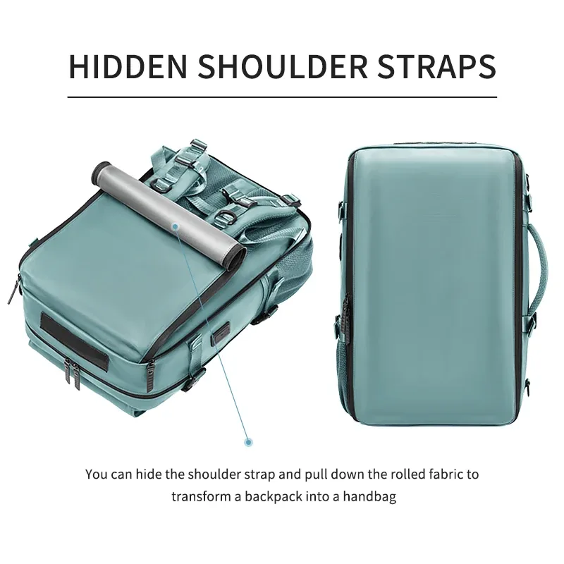sac à dos de voyage pour femme, sac à dos imperméable pour ordinateur portable de 16 pouces avec sac à chaussures, port de chargement usb caché, sac à dos pour randonnée et camping