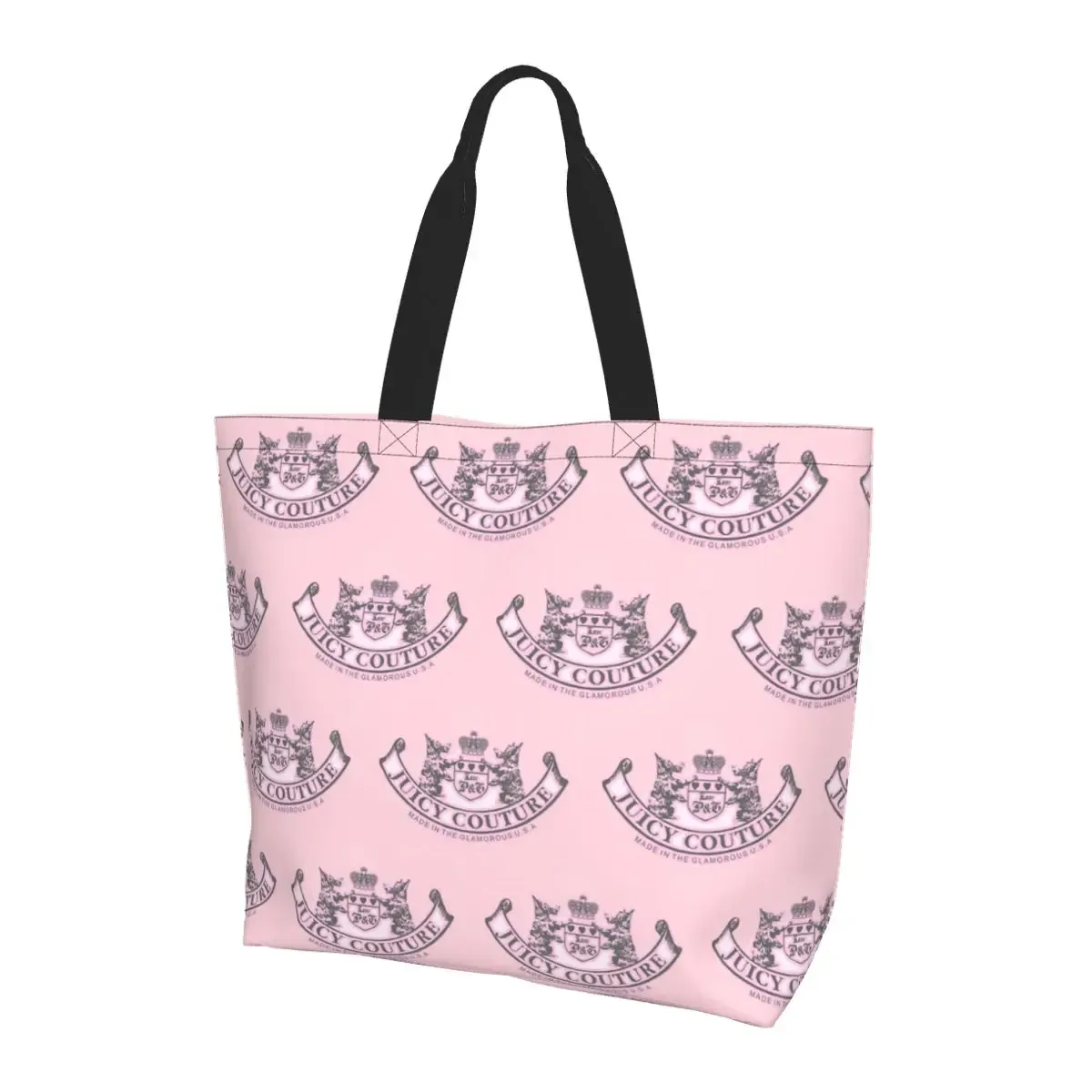 sac fourre-tout classique juicy couture en toile, grande capacité, sac à bandoulière, sac de courses pour femmes