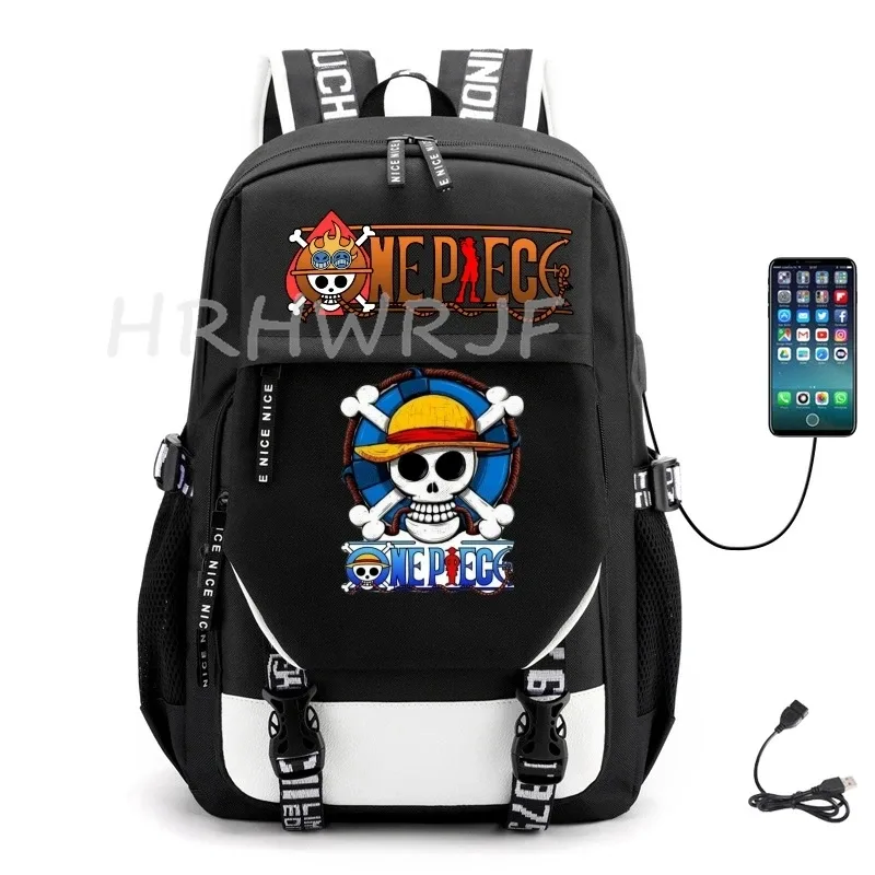 sac à dos one piece en nylon monkey d luffy pour femmes et hommes, sacs d'école décontractés pour voyage en plein air, sac à dos de randonnée, mochilas de sport