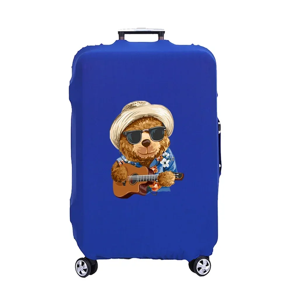 housse de protection pour bagages en tissu extensible, ours mignon, housse anti-poussière adaptée à une valise de 18 à 32 pouces, organisateur de voyage