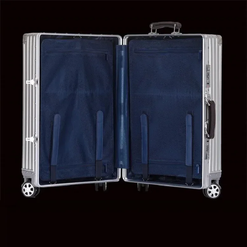 valises en alliage d'aluminium et de magnésium 100%, bagages légers spinner de 20/24/26/29 pouces, serrure tsa, sac de voyage durable