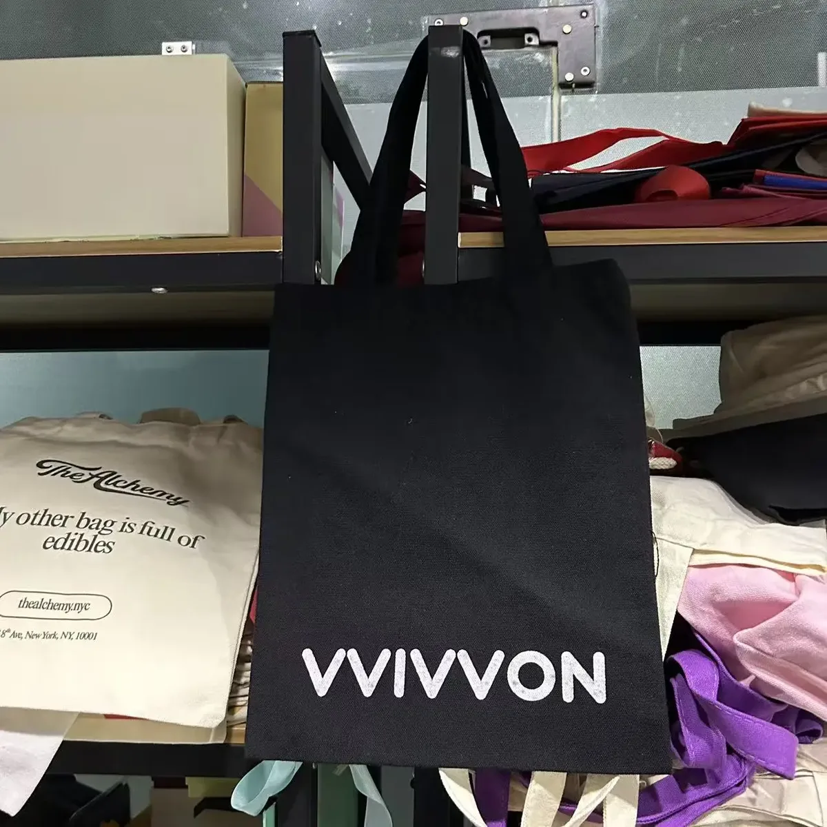 vente en gros de 50 pièces/lot de sacs fourre-tout en toile de coton personnalisés avec logo, sacs d'épicerie réutilisables