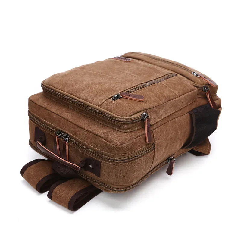 sac à dos vintage en toile pour hommes, grande capacité, sac de voyage à bandoulière, sac d'étudiant de haute qualité, sac à dos pour ordinateur portable