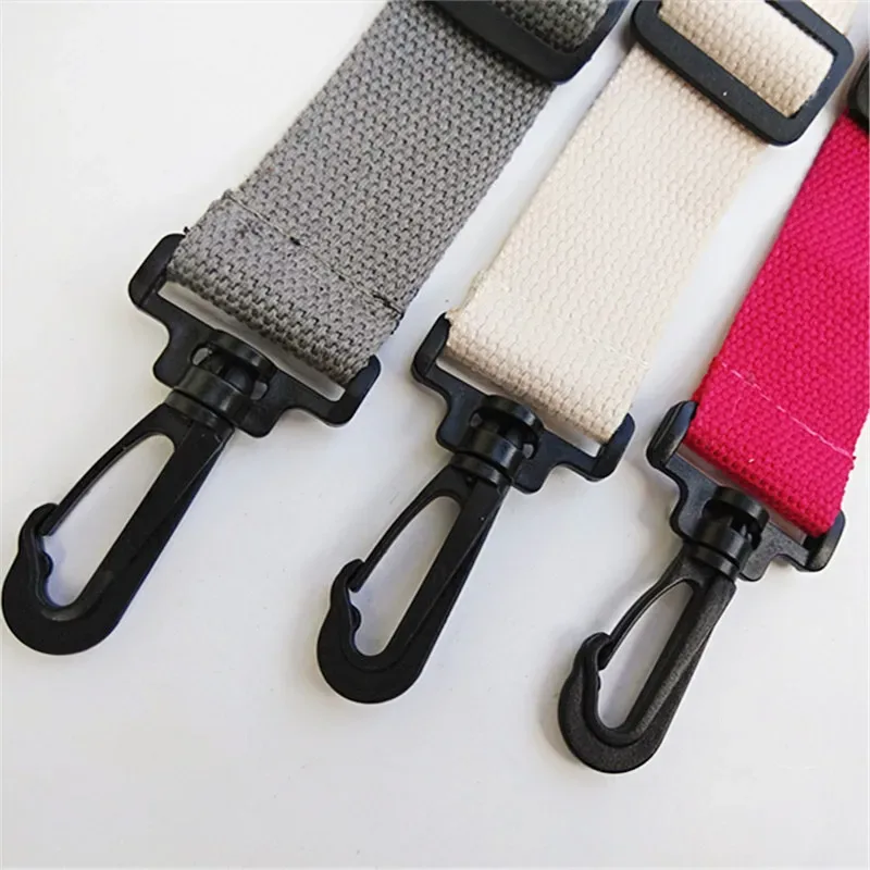 sangle de sac en toile de coton de couleur pure, 3.8cm, sangle de sac, ceinture, crochet en plastique noir réglable, fermoir, accessoires de sac à bandoulière, bricolage