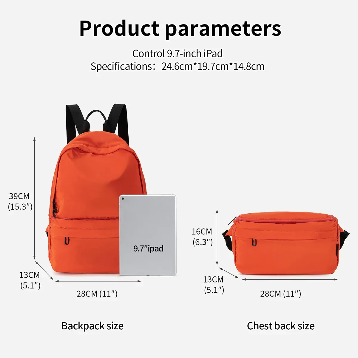 sac à dos multifonctionnel simple pour hommes et femmes, sac de taille pliable, extérieur, grande capacité, léger, sac à bandoulière décontracté