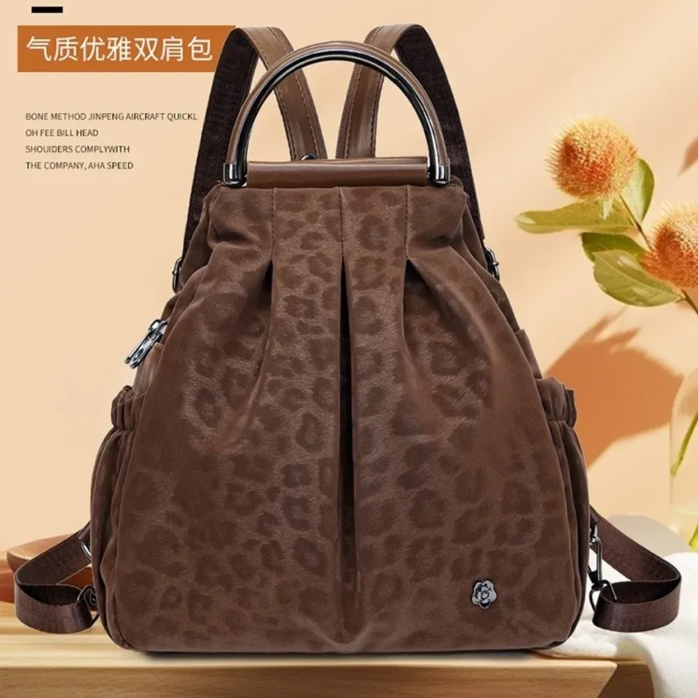 nouveau sac à dos imprimé léopard, grande capacité, sac d'école décontracté, imperméable, multifonctionnel, sac à bandoulière, voyage