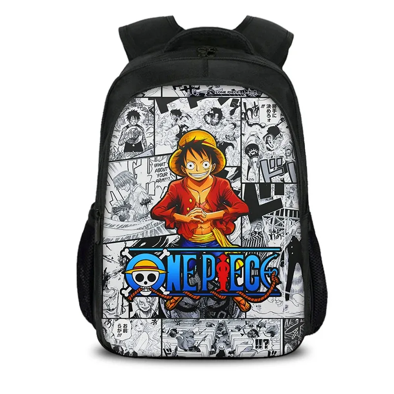 sac à dos double couche de grande capacité one piece monkey d. luffy, sacs d'école pour étudiants, sac à dos de voyage pour filles et garçons