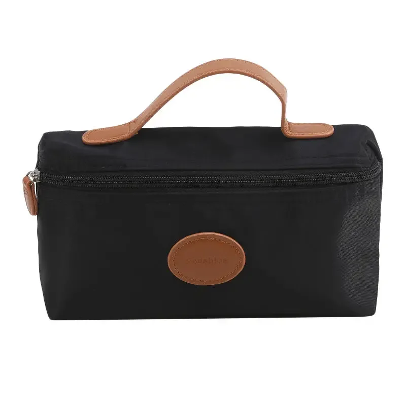 nouvelle trousse de maquillage portable 2026, sac cosmétique à main grande capacité en nylon, trousse de toilette de voyage pour femme, sac de rangement de voyage