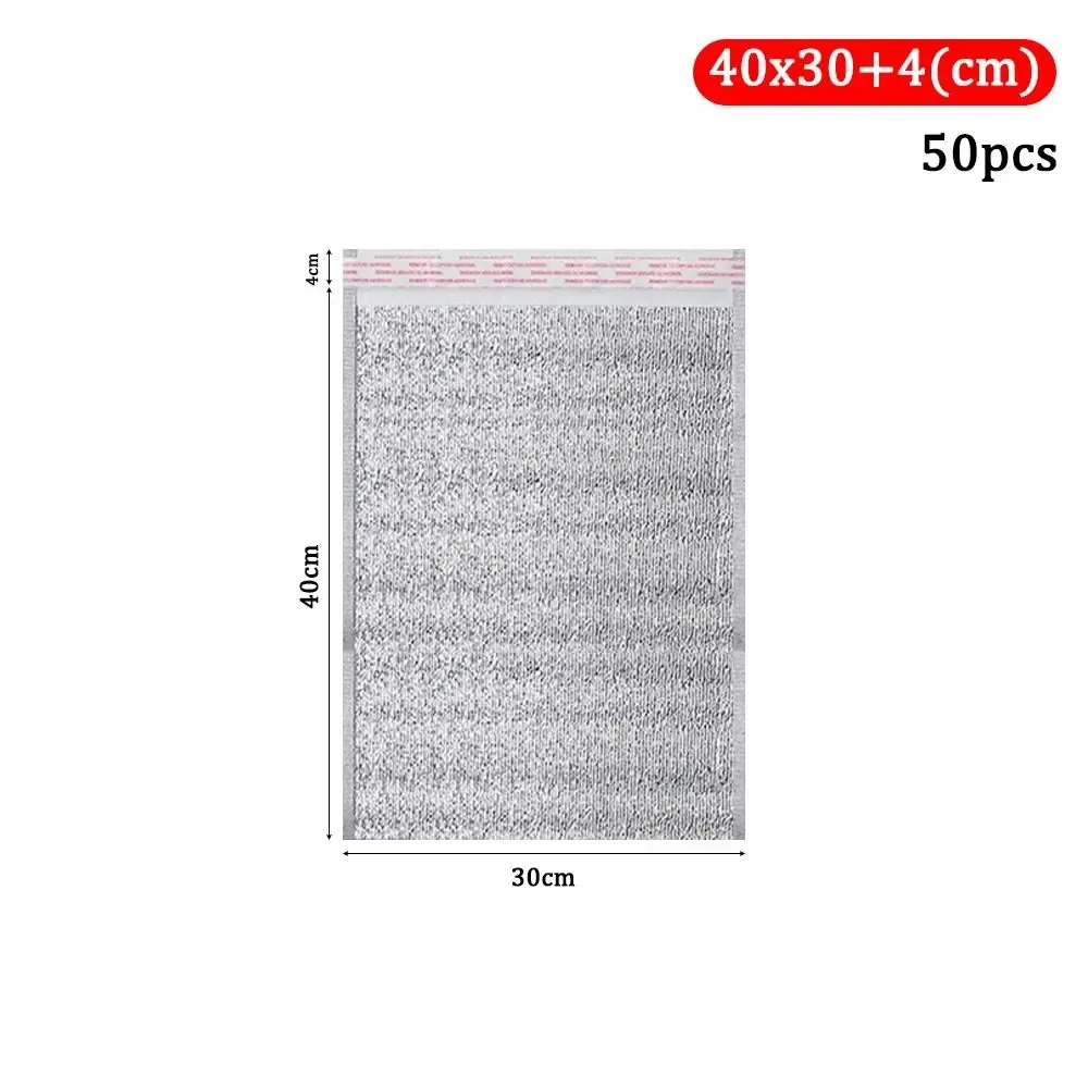 lot de 50 sacs isothermes en aluminium pour livraison de repas, sacs de transport chaud/froid avec fermeture, sacs de rangement pour boissons, sacs réfrigérants