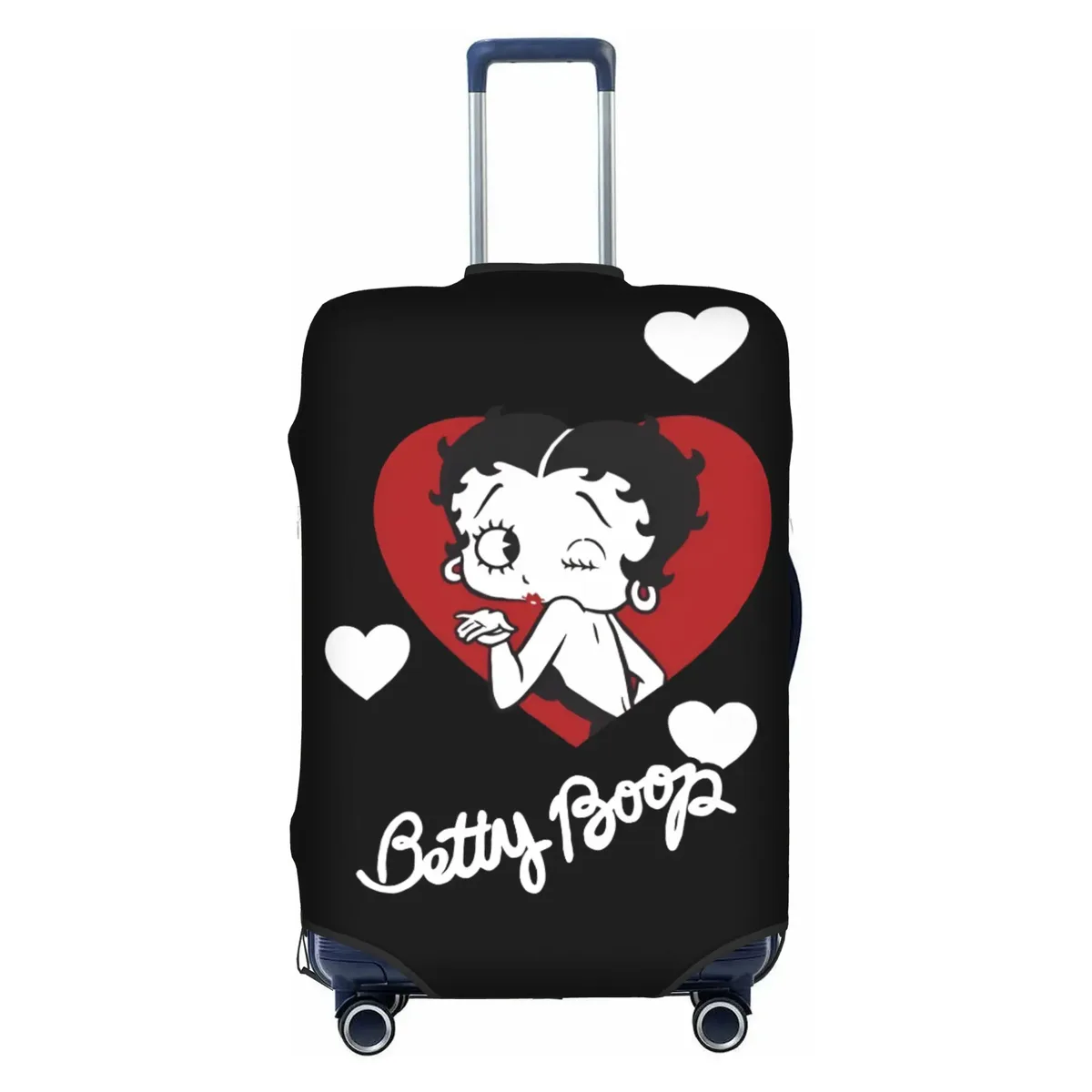 housse de valise élastique personnalisée b-bettys cartoon boop, housse de bagage de voyage classique d'anime pour valises de 18 à 32 pouces