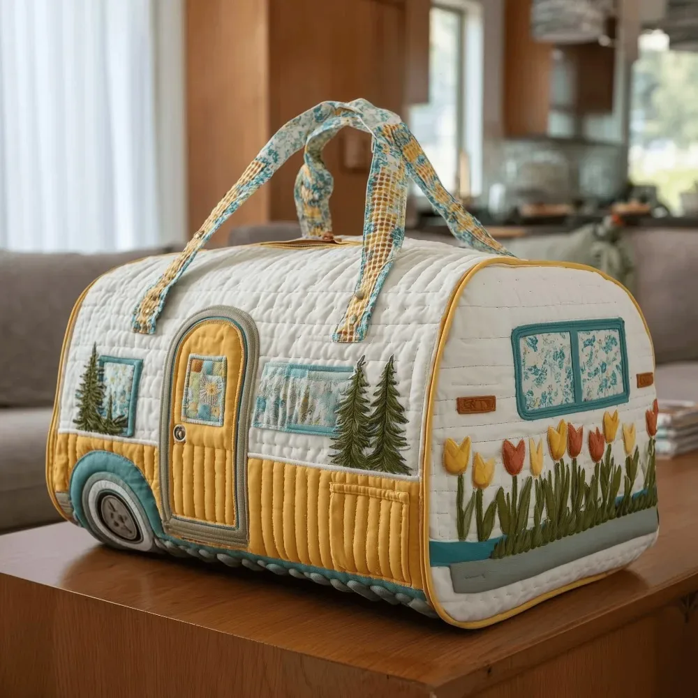 sac de sport matelassé pliable de haute qualité, imprimé floral, sac de voyage souple grande capacité, grand sac de camping 3d