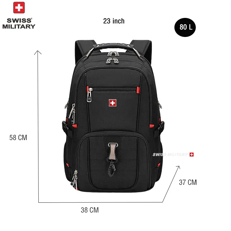 sac à dos étanche pour homme, sacs pour ordinateur portable, sacs de voyage scolaires, style suisse, grande capacité, sac à dos d'affaires, 15.6 ", 17"