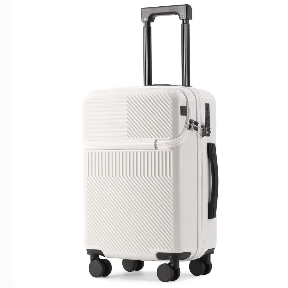 valise d'affaires élégante bunnyfly, bagage compact léger de 20 pouces avec porte-gobelet pour les voyages