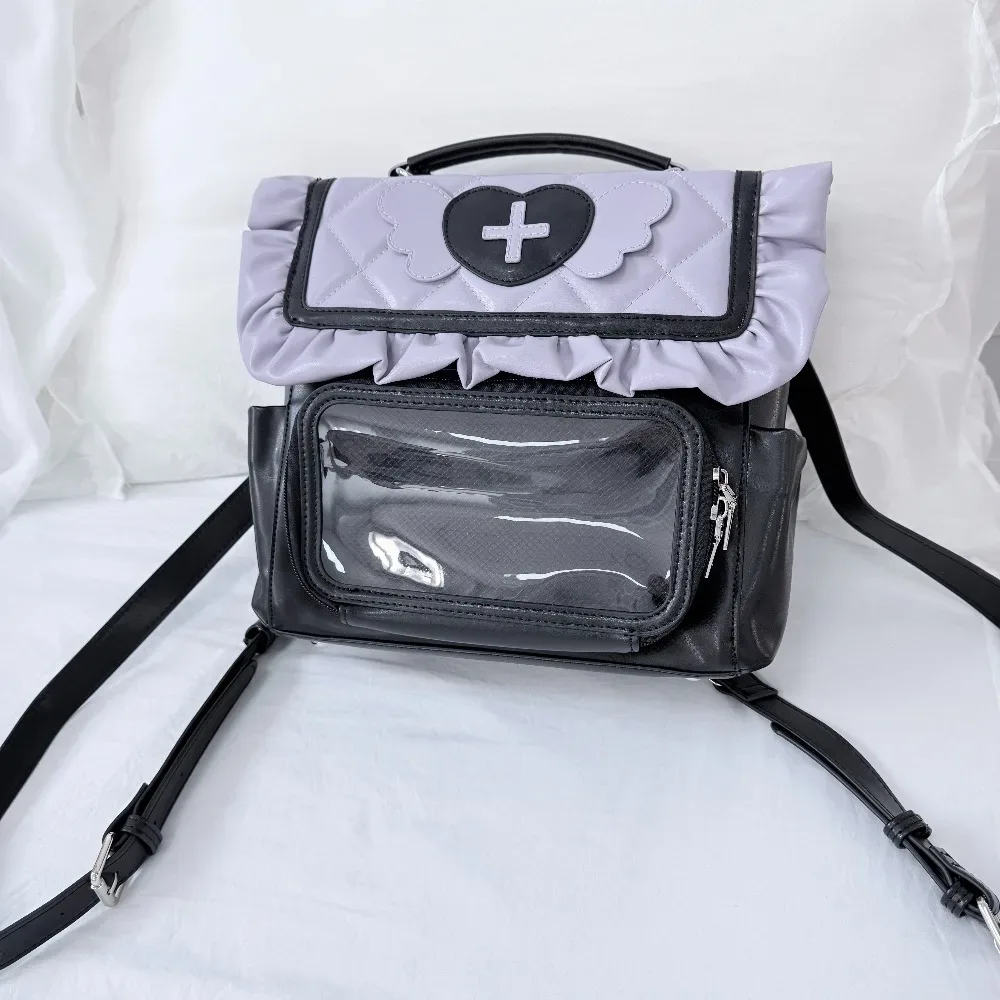 transparent ita mochilas mujer original carré mochila hit couleur design sac multi-fonction sac à dos doux cool sacs pour femme